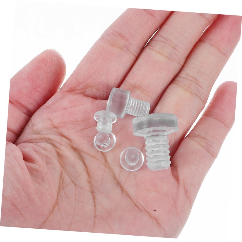 Gadpiparty 50pcs Transparent Rubber Bumpers with Stem Slip Pads for