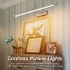 Aipsun 23.6" Brushed Nickel Picture Lights for Wall Rechargeable,12000mAh LED