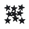Yalulu Pack of 20 Black Star Patches, Iron-On Appliqué, Iron-On