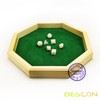 Heavy Duty 12 Inch Octagonal Wooden Dice Tray with Felt