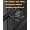 LVYIHAN Matte Black Round Barn Door Handles 12"/24"/36"/48"/59'', Pull Push