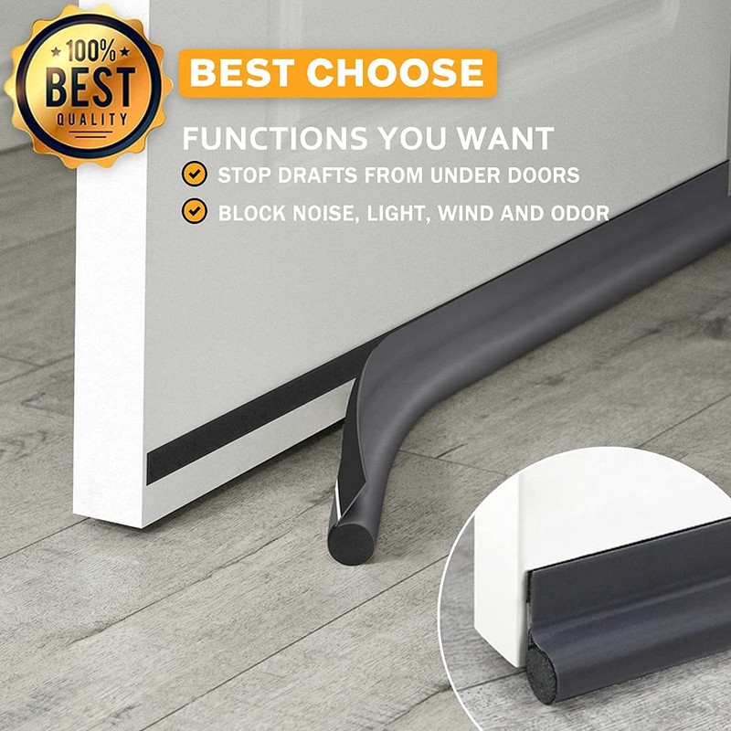 MAXTID Under Door Draft Stopper 36 inches Grey Door Draft