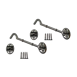 QCAA Marine Grade Stainless Steel 316 Cabin Hook Latch & Eye, 4", 2 Pack, L100-002