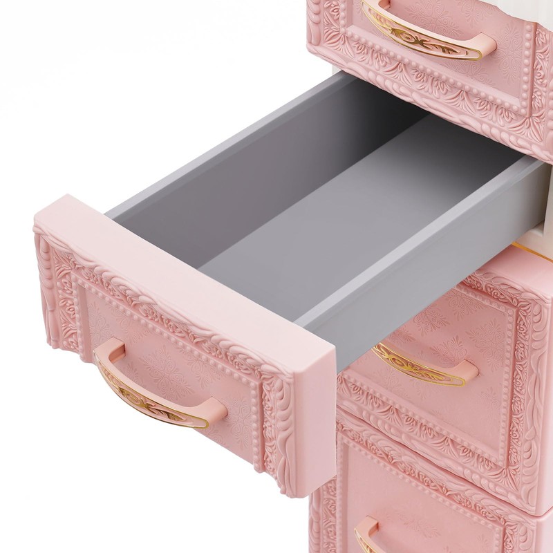 8 Drawers Narrow Storage Cabinet with Wheels,Slim Floor Cabinets,Rolling Organizer