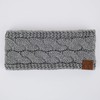 C.C Winter Fuzzy Fleece Lined Thick Knitted Diagonal Stripes Criss-Cross