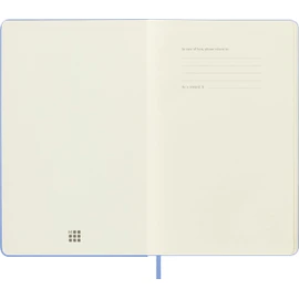 Moleskine - Classic Notebook, Plain Notebook, Hard Cover and Elastic Closure, Size Large 13 x 21 cm, Colour Hydrangea Blue, 240 Pages