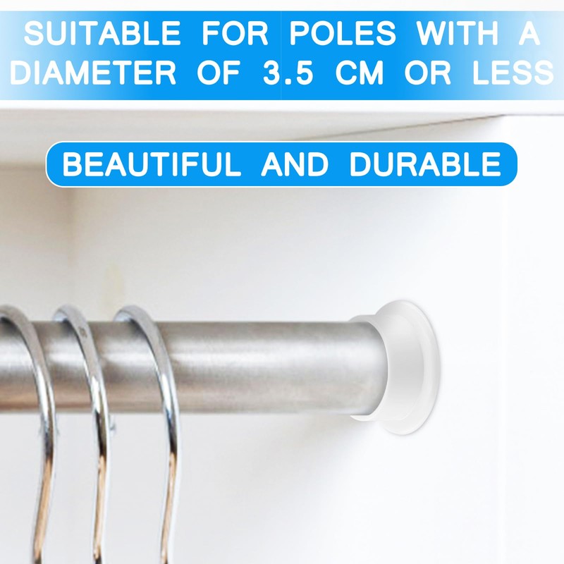 6 Pcs Closet Rod Holders for 1-3/8 Inch Rod, Heavy