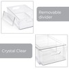 Smart Design Pull-Out Stackable Storage Bin with Removable Dividers -