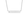 Fossil Women's Bar Stainless Steel Necklace, Stainless Steel Crystal