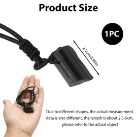 Wefaly Black Tourmaline Necklace, Healing Stones Tower Aline Stone Real Obsidian with Black Cotton Cord Tower Aline Pendant Black Tourmaline Natural Grown Crystal Gift for Men and Women