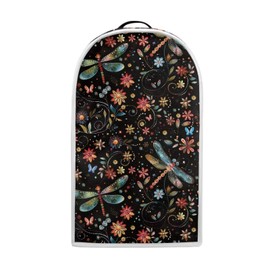 YUVAMAGIMO Floral Dragonfly Blender Cover Kitchen Appliance Cover Anti Fingerprint Stain Resistant Fabric Stand Mixer or Coffee Maker with Top Handle for Home Kitchen