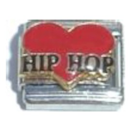 Hip Hop Heart Italian Charm