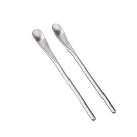 IMEEA Stainless Steel Long Spoon Stirring Stick Coffee Spoon Tea Spoon Stirrer Set of 2 Silver