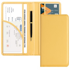 CoBak Car Registration and Insurance Holder - Vehicle Glove Box Car Organizer,Auto Truck Comparment Accessories Case with Magnetic Closure for Essential Document,Driver License,Cards