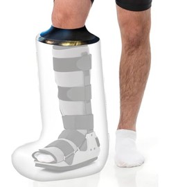 KEEFITT Adult Leg Cast Protector for Shower, KT1195 Waterproof Lower Leg Shower Bandage Cover Watertight Protection to Broken Leg,Foot, Ankle Wound and Burns