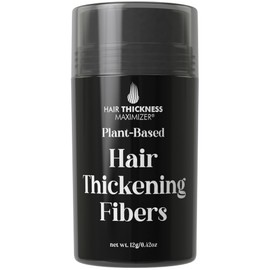 Hair Fibers for Thinning Hair For Women, Men. Plant-Based Formula for Instant Hairline & Bald Spot Coverage. Non-Itchy, Easy to Wash Out (Grey)