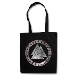 Urban Backwoods Valknut Runes Hipster Bag Beutel Stofftasche Einkaufstasche