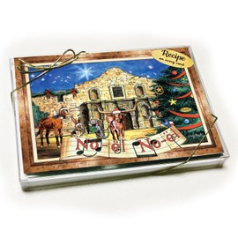 Noel at the Alamo, Texas Christmas Card with Recipe