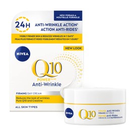 NIVEA Q10 Power Anti-Wrinkle Firming Day Cream | Anti-Aging face cream with creatine, 50mL
