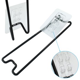 Rierdge 5Pcs Black Self Adjustable Picture Easel Stand Metal Self Adhesive Picture Frame Easel Small Frame Easel Backs 7.08" Tall for Picture Frame Photo Frame Back