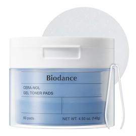 BIODANCE CERA-NOL Gel Toner Pads - Discos tónicos en gel con ceramidas, ácido hialurónico y pantenol - hidratación y confort para piel sensible, seca o mixta - 60 pads (140 g)