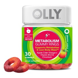 OLLY Metabolism Gummy Rings, Apple Cider Vinegar, Vitamin B12, Chromium, Energy