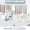 Transparent Wash Bag, Travel Cosmetic Bag, Dry Wet Separation Wash