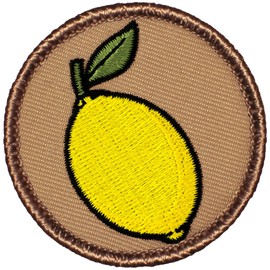 Lemon (Tan) Patrol Patch - 2" Diameter Round Embroidered Patch (Sew-on)