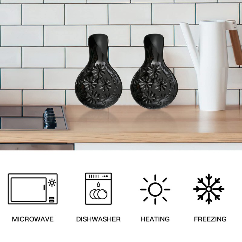Cooking Spoon Rests for Stove Top, Ceramic Spoon Rest for