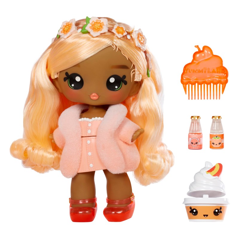 Yummiland Large Doll + Lipgloss Pet- Piper Peach, Age 4+