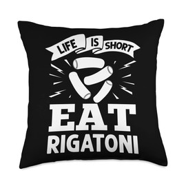 Rigatoni Pasta Noodles Recipes Italian Sauce Maker Throw Pillow, 18x18, Multicolor