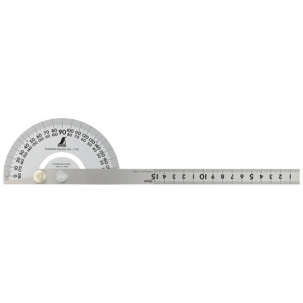 Stnls Steel w/silver finish Protractor 305mm (150g)