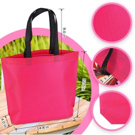 xunhewi 12 | 18 | 24 | 36 | 48 | 60 Pack Non Woven Tote Bags Multi-Color Reusable Tote Gift Bags for Creative DIY Advertising Environmentally Friendly Shopping (18 Color 18 pack)