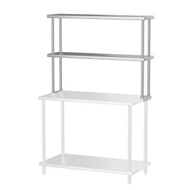 MilleLoom Overshelves, Stainless Steel 12'' x 48'' Overshelf, Commercial 2 Tier Shelf for Prep & Work Table in Restaurant, Home and Kitchen