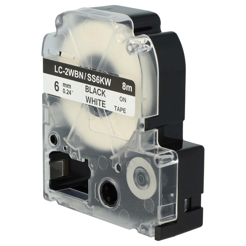 vhbw 2x Label Tape Cassette Compatible with Epson LabelWorks LW-1000P,