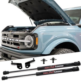 Redline Tuning 21-11040-02 Hood QuickLIFT Plus System Compatible with Ford Bronco 2021+ (All Black Components - Bolt in System)