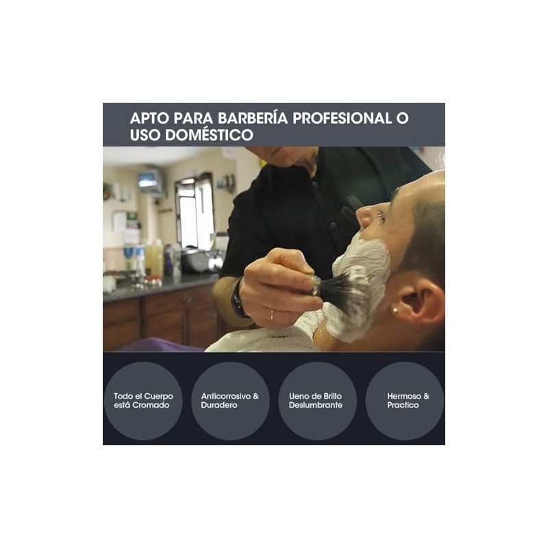 Rastrillo Clásico Barbero Desarmable Ecológico Acero Inoxidable