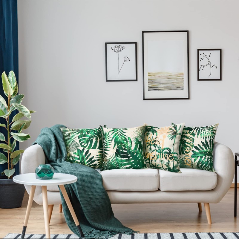 Alynsehom Outdoor Throw Pillow Covers Waterproof Decorative Pillow Case 18x18