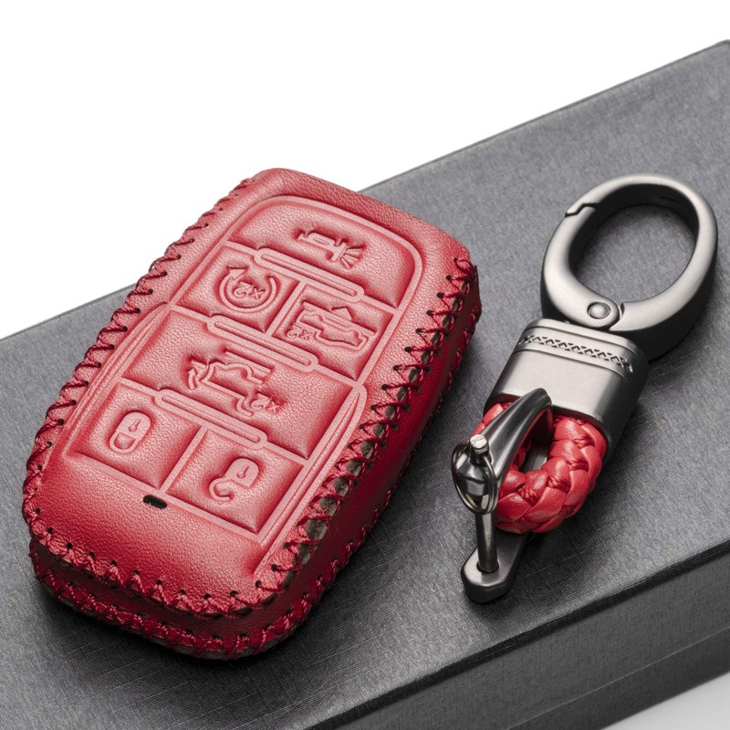 Vitodeco Genuine Leather Smart Key Fob Case Cover Protector Compatible