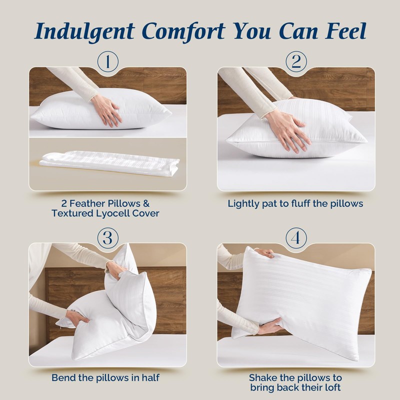 downluxe Goose Feather and Down Pillows - Hotel Collection Feather