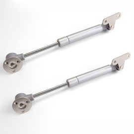 80N Gas Spring Lift Support Struts, 2 Pieces 7" Gas Strust with Mounting Brackets for Cabinet Floor Hatch, Shock Absorption Soft Close Hinge
