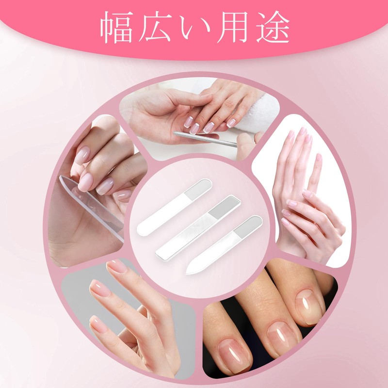 Docemyr Nail File, Nail Polishing, Latest Nanotechnology, Glass, Shines in