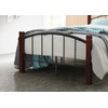 Hodedah Metal Full, Mahogany Platform, Complete Bed