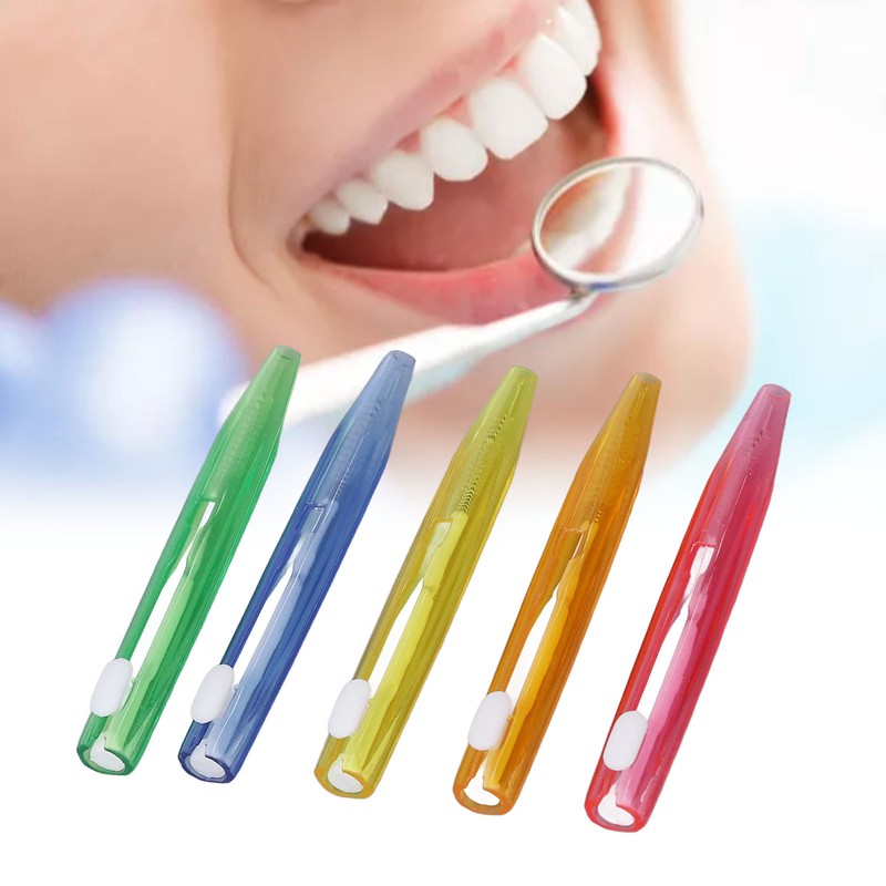 60Pcs Interdental Brush Floss Interdental Cleaning Brush with PP Handle