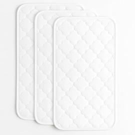 Blue Snail 3D Mesh Changing Pad Liner - Waterproof Layer, Quick-Drying Surface for Baby Diaper Changing - 13"x27" White