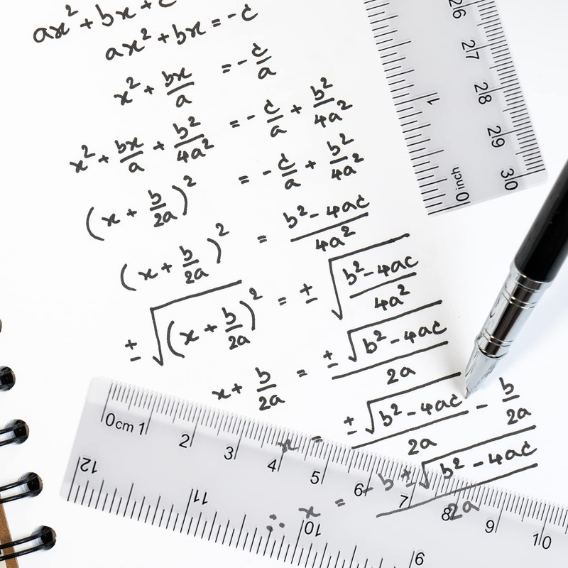 12 Pack Clear Plastic Ruler,Straight Ruler,8 Pack 30cm Ruler, 4