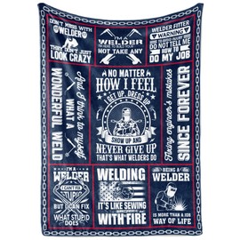 Welder Gifts for Men, Throw Blanket for Welders for Christmas, Birthday - 50" x 65"