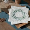 Botanical Wreath Napkins | Green Floral Wedding Birthday Tea Party