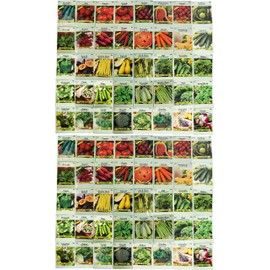 Set of 160 Vegetable and Herb Seeds - Semi Assorted - 100% Non-GMO & Heirloom - Great for Starting a Garden! High Germination Rate! (160)