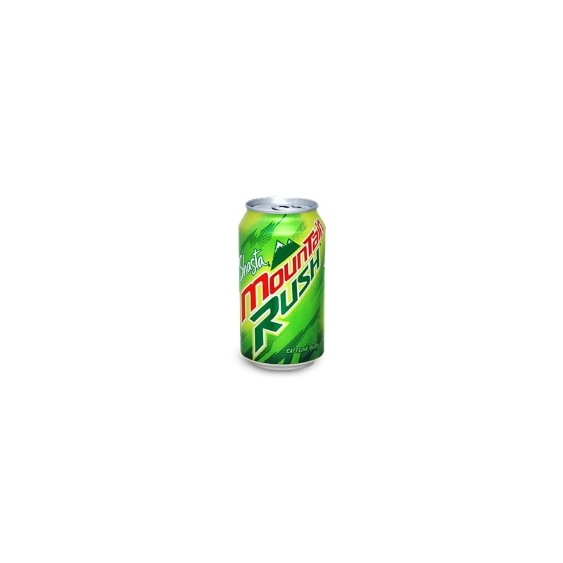 Shasta MOUNTAIN RUSH Soda Pop, 12-Ounce Cans (Pack of 12)